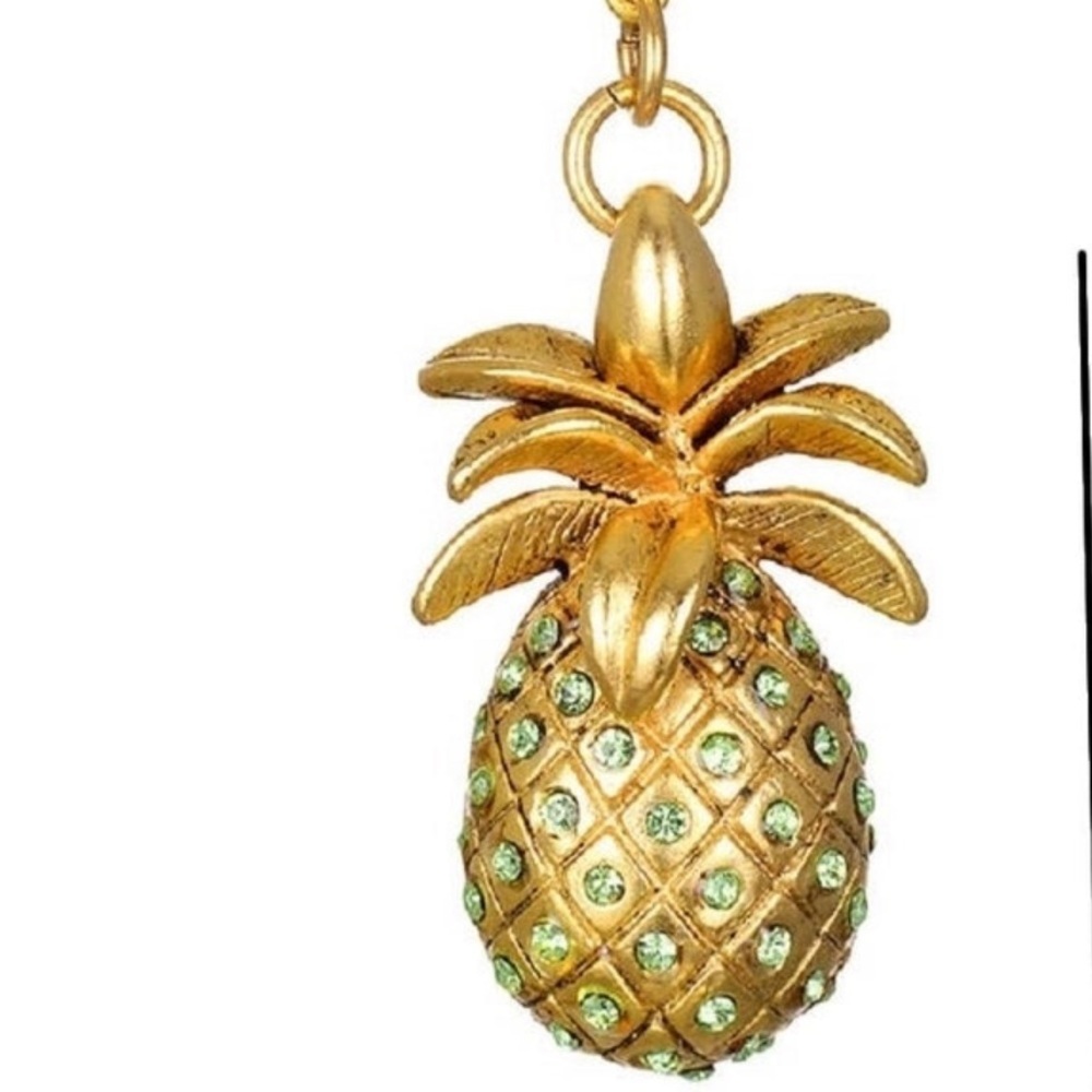 1 Piece Copper Zircon Gold Plated PINEAPPLE Pendant